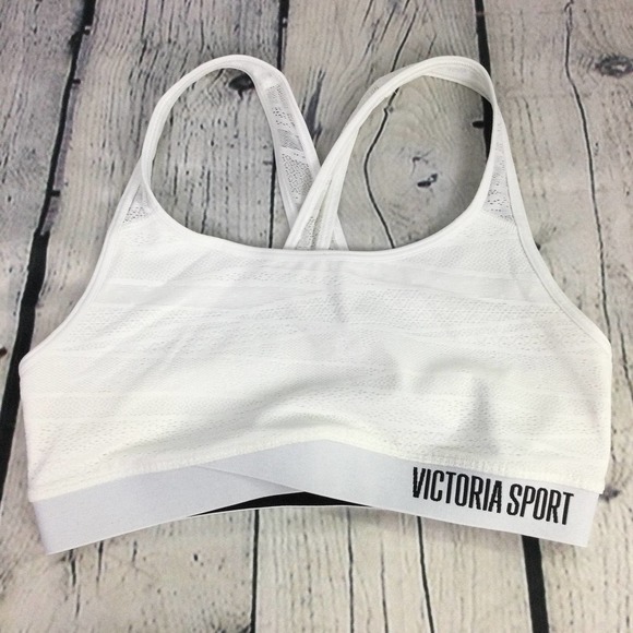Victoria Sport The Player White Racer Back Polyamide Blend Sports Bra M - Picture 4 of 11